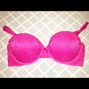 Aerie Hot Pink Push-Up Bra, Size 32C